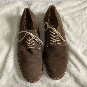 Aston Grey Men’s Dien suede Oxford loafers brown leather size 10.5